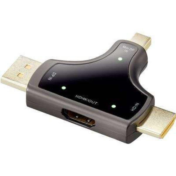 DisplayPort-HDMI átalakító, DisplayPort dugó, Mini DisplayPort dugó, HDMI
dugó - 1x HDMI alj, Renkforce (RF-3846636)