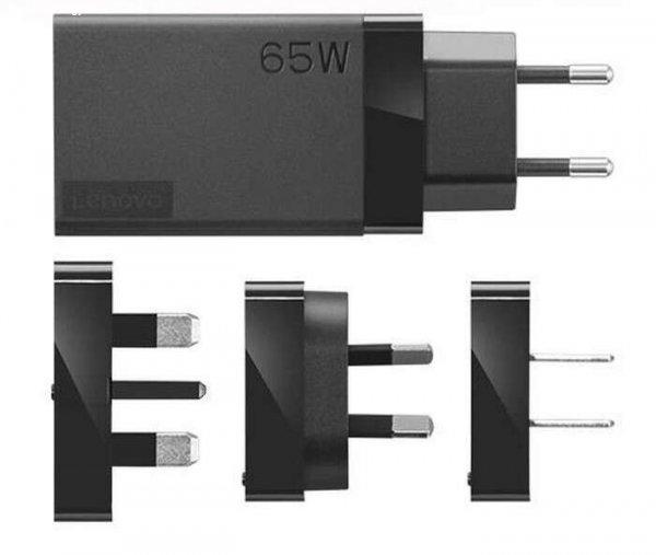 Lenovo 40AW0065WW 65 W, USB C Fekete fali töltő adapterekkel