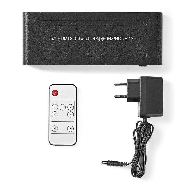 HDMI ™ Switch | 5-Port port(s) | 5x HDMI™ Bemenet | 1x HDMI™ Kimenet |
4K@60Hz | 18 Gbps | Távvezérelt | Fém | Antracit