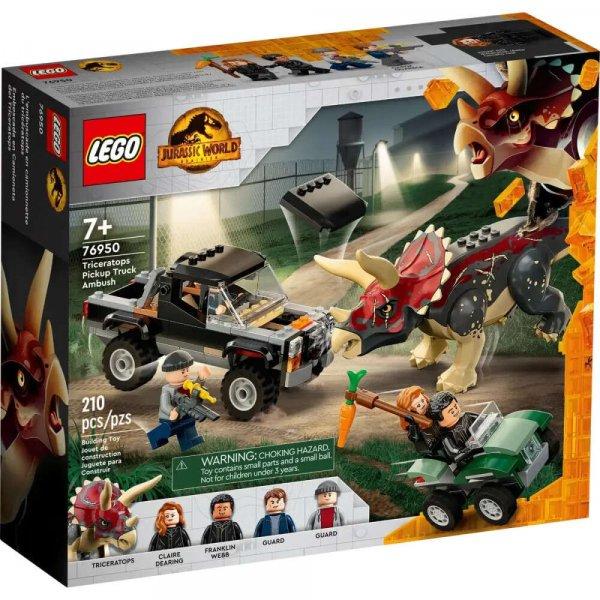 Lego Jurassic World 76950 Triceratops támadása a teherautó ellen