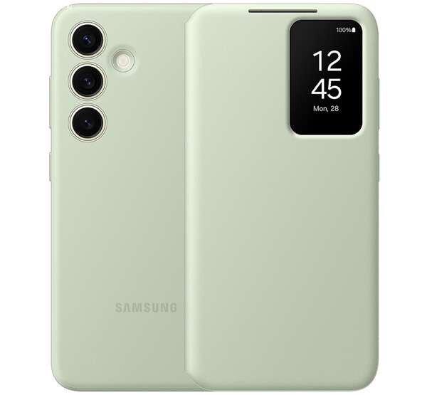 SAMSUNG tok álló (aktív FLIP, oldalra nyíló, átlátszó előlap)
VILÁGOSZÖLD Samsung Galaxy S24 (SM-S921)