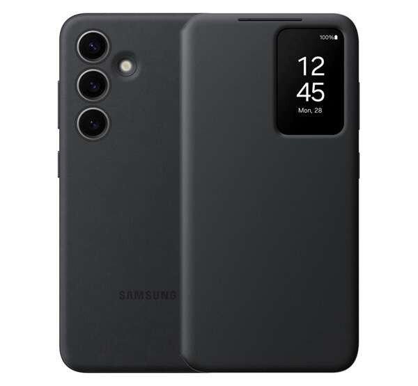 SAMSUNG tok álló (aktív FLIP, oldalra nyíló, átlátszó előlap) FEKETE
Samsung Galaxy S24 Plus (SM-S926)