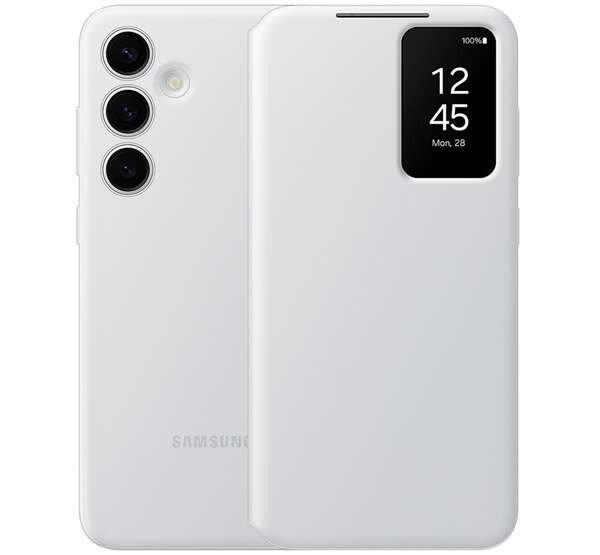 SAMSUNG tok álló (aktív FLIP, oldalra nyíló, átlátszó előlap) FEHÉR
Samsung Galaxy S24 Plus (SM-S926)