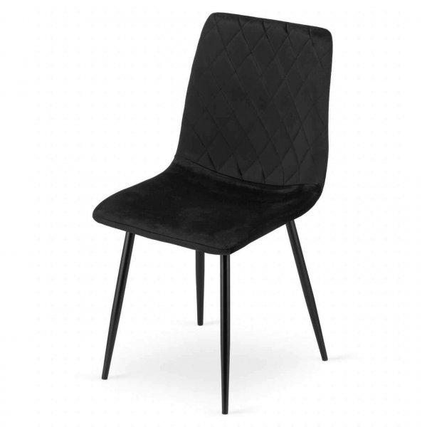 Skandináv stílusú szék, Torino, bársony, fém, fekete, 44.5x53x88.5 cm,
44.5x53x88.5 cm