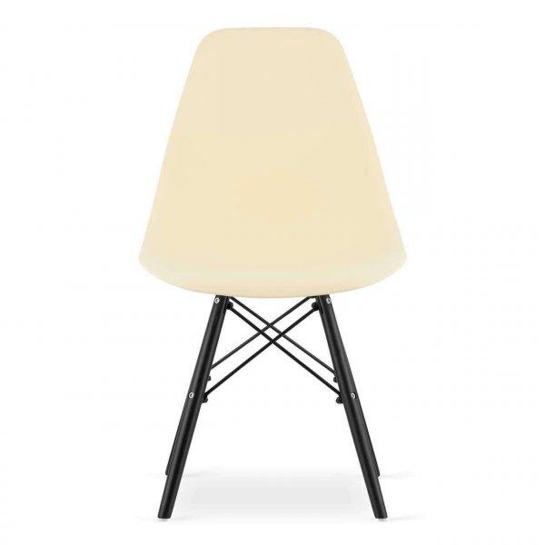 Skandináv stílusú szék, , Osaka, PP, fa, krém és fekete, 46x54x81 cm,
46x54x81 cm