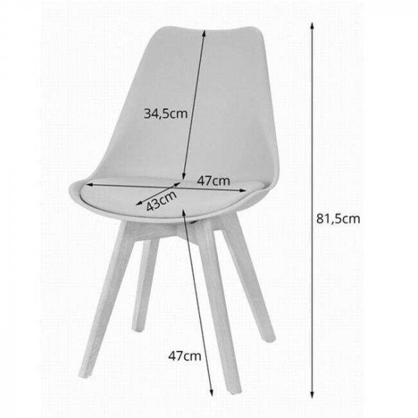 Skandináv stílusú szék, Mercaton, Mark, PP, fa, fehér, 49x43x82 cm,
49x43x82 cm
