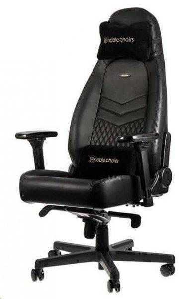 noblechairs ICON gaming szék Valódi bőr Fekete (NBL-ICN-RL-BLA)