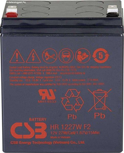 CSB HR1227WF2 akkumulátor (12V / 6.5Ah)