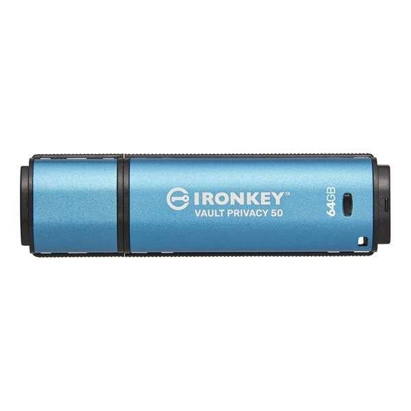 Kingston 64GB IronKey Vault Privacy 50C USB3.2 Kék