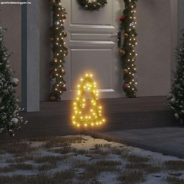 vidaXL karácsonyfa fénydekoráció 3 db cövekkel 50 LED 30 cm