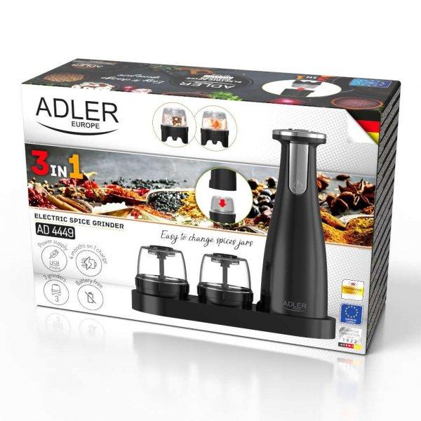 Adler AD 4449b Elektromos Só- és borsőrlő - Fekete