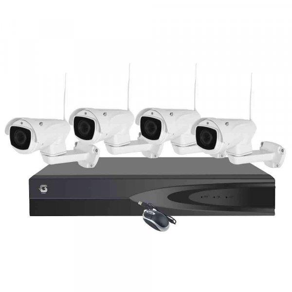 Pro Vision Professzionális kamera szett 4 kamerás wifi-s megfigyelő 100m-s
látótávolság, Global 2MP PTZ vezeték nélküli IP kamera + 8csatornás DVR
MN8805G+4XMWX345WF 4db éjjelátó kamera