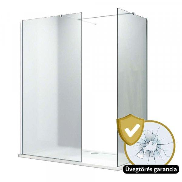 HD Arlo Matt Kombi Walk-In zuhanyfal, 70x90 cm, 8 mm vastag vízlepergető
biztonsági matt üveggel, 200 cm magas, króm profillal és távtartóval