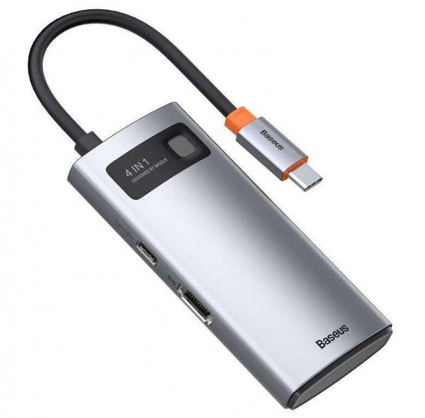 Baseus Metal Gleam Series 4-in-1 USB-C Hub dokkoló állomás mobil eszközhöz
Táblagép/okostelefon Ezüst