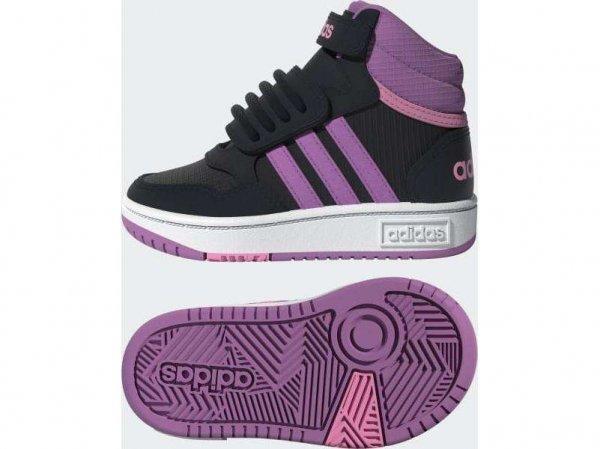 Hoops Mid 3.0 Ac I Adidas gyerek utcai cipő fekete/lila 27-es méretű