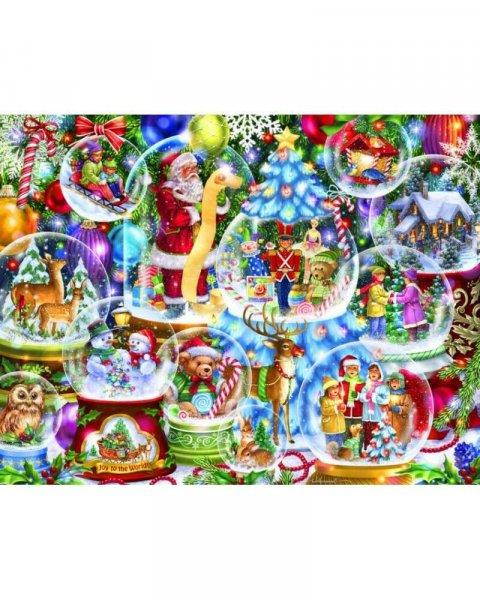 Puzzle Din Lemn Karácsonyi hógolyók L, Wooden City, 505 piese