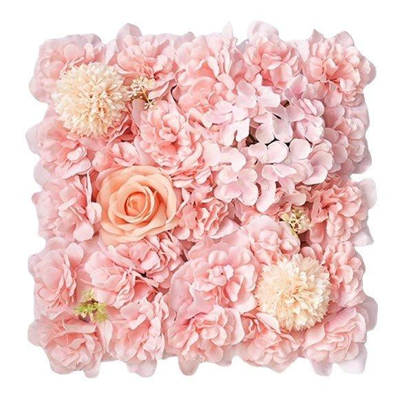 Rózsaszín virágos falpanel - 35 x 35 cm