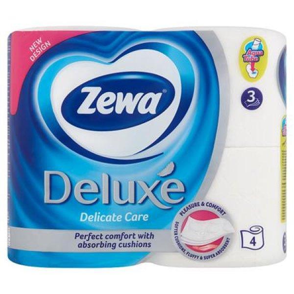 Toalettpapír, 3 rétegű, kistekercses, 4 tekercs, ZEWA "Deluxe",
fehér
