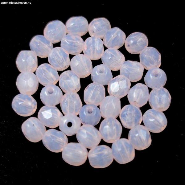 Cseh csiszolt golyó gyöngy - Opal Pink - 4mm