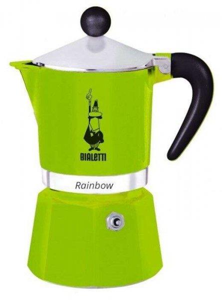 Bialetti Rainbow 6 személyes  kotyogós kávéfőző zöld (4973)