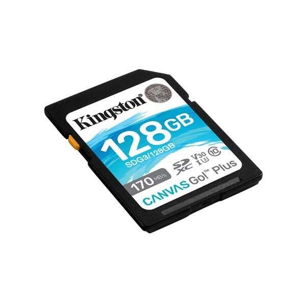 Kingston Canvas Go Plus 128GB SDXC Class 10 UHS-I U3 memóriakártya