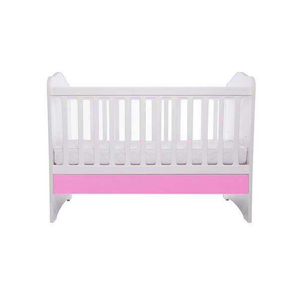MCT Como ágy fiók nélkül - fehér, rózsaszín