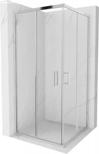 Mexen Rio Zuhanykabin Toló ajtóval  90 x 90 cm,  átlátszó üveg, króm -
860-090-090-01-0 Toló ajtós