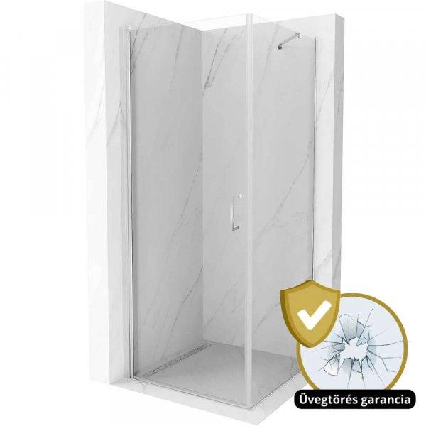 HD Mateo 100x100 szögletes nyílóajtós zuhanykabin 6 mm vastag vízlepergető
biztonsági üveggel, krómozott elemekkel, 195 cm magas