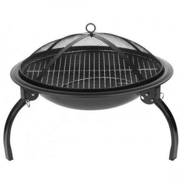 Kerti grill, kerek grill, fém, 54x25 cm, Homefire BBQ Lux 28217