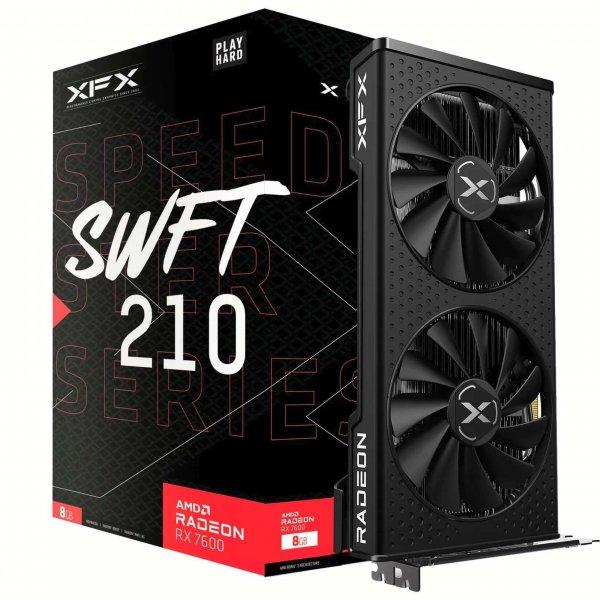 XFX Radeon RX 7600 8GB GDDR6 Speedster Swift210 Core Videókártya