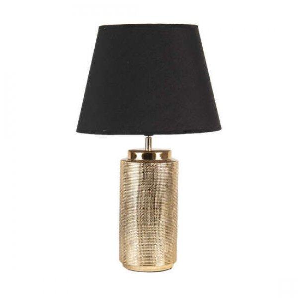 CLEEF.6LMC0053 Asztali lámpa arany-fekete, kerámia/fém, fekete
textilbevonatú műanyag belsejű búrával 28x51cm