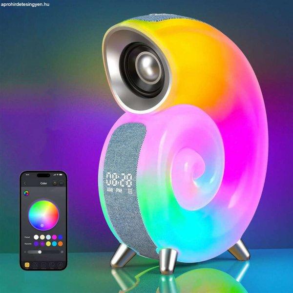 RGB LED ébresztőóra és Bluetooth zenelejátszó - csiga forma