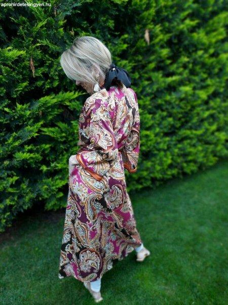 Lila zsebes kimonó
