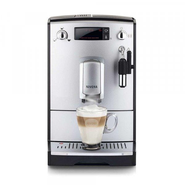 Automata kávégép Nivona CafeRomatica 530 ezüstszín, automata cappuccino
készítő, kijelző, az italok erősségének és hőmérsékletének
beállítása, 2.2 literes víztartály, 250 g űrtartalmú kávébab tartály,
használhat őrölt kávét