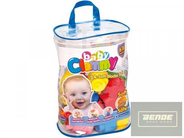 Clemmy Baby Puha építőkockák 24 db táskában