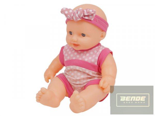 Játékbaba ruhában, fejpánttal - 24 cm -többféle