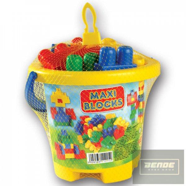 Maxi Blocks-Vödrös 24 db -os építőkockák D-Toys