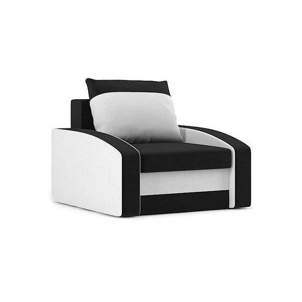 Monviso fotel, PRO szövet, bonell rugóval, szín - fekete / fehér