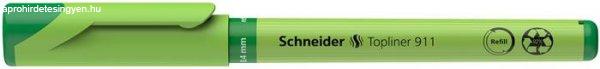 Tűfilc, 0,4 mm, cserélhető betétes, újrahasznosított tolltest, SCHNEIDER
"Topliner 911", zöld