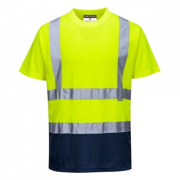 Portwest Kéttónusú pólóing (sárga / tengerészkék 3XL)