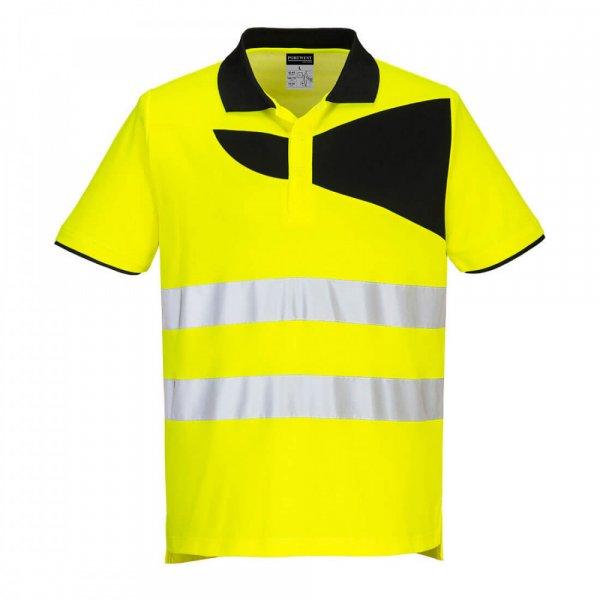 Portwest PW2 Hi-Vis rövid ujjú póló (sárga / fekete 3XL)