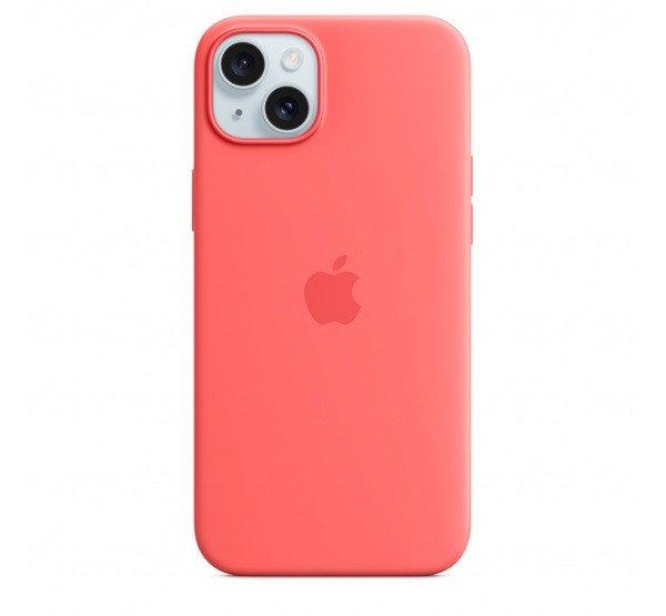 Apple iPhone 15 Plus MagSafe szilikon tok, guava
