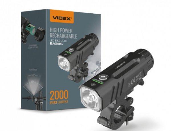 Videx LED kerékpár lámpa  5000K újratölthető akkumulátorral BA286