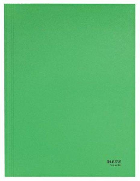 Pólyás dosszié, karton, A4, LEITZ "Recycle", zöld