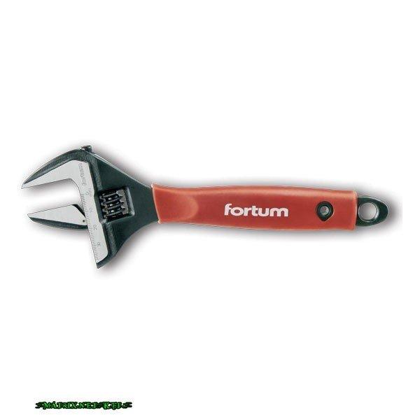 Fortum állítható villáskulcs BW sorozat, 22,5 fok,61CrV5, gumírozott
markolat; 212mm, / 8", foszfátozott, 0-38mm állítási tarto 4775008