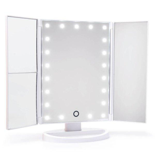 Easy Home PL-22 összecsukható asztali kozmetikai tükör LED világítással 3
db nagyító tükörrel