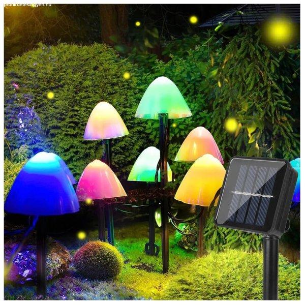 10 db-os RGB LED szolár lámpa készlet - varázslatos,
világító gomba alakú éjszakai fény és
hangulatvilágítás a kertedbe (BBV) (BBJH)