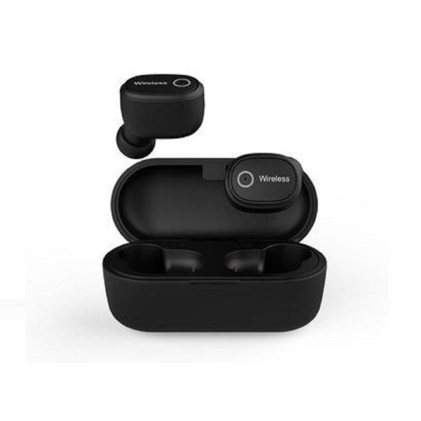 M12 vezeték nélküli 5.0 Bluetooth-os mini fülhallgató,
praktikus tokkal - telefonáláshoz, zenehallgatáshoz - fekete
(BBV)