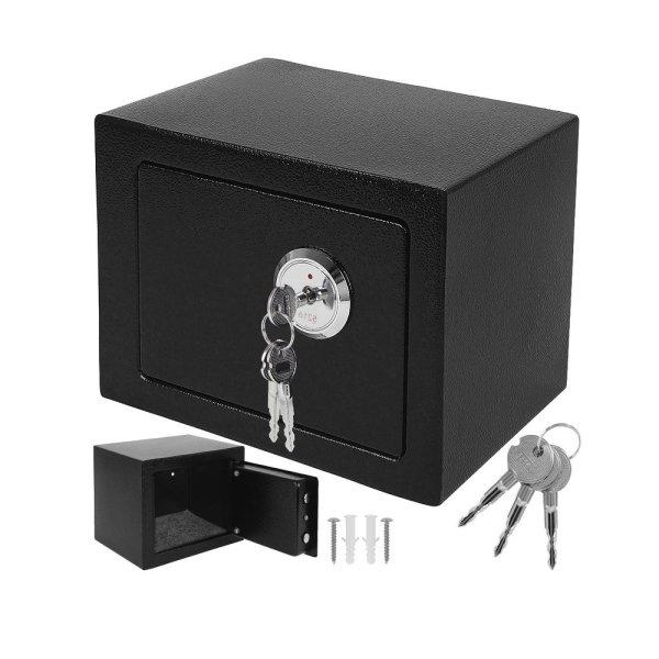 Falra szerelhető biztonsági széf - 3 darab kulccsal, 23 x 17 x
17 cm, fekete (BB-8800)