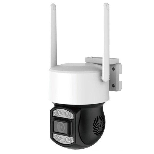Telefonról vezérelhető PTZ02 WIFI-s biztonsági kamera -
mozgásérzékelős, 360°-ban forgatható,
időjárásálló - fekete (BBD)